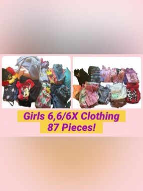 Girls 6, 6/6X  Huge Clothing Bundle Spring/Summer/Winter 87 Pieces